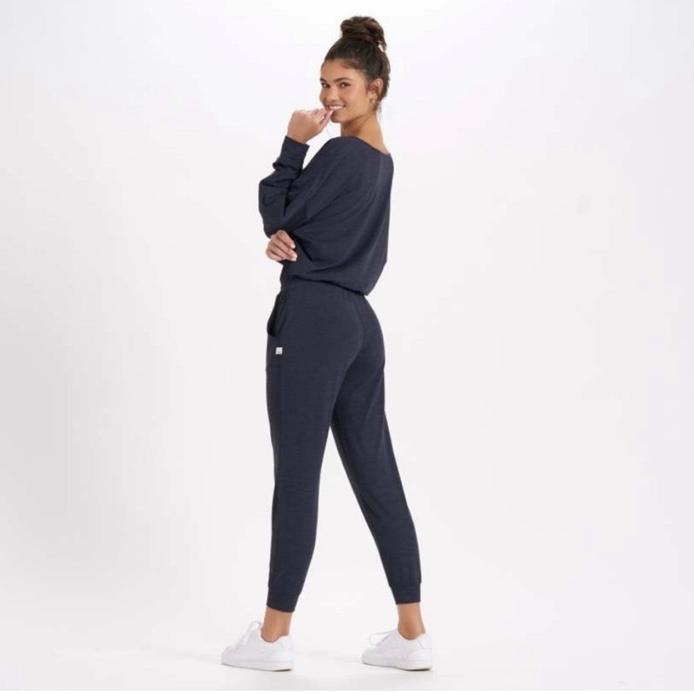 Vuori Jumpsuit Womens Blue Midnight Heather Lux Sz S